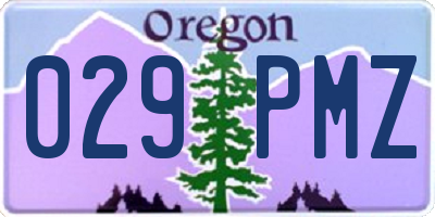 OR license plate 029PMZ
