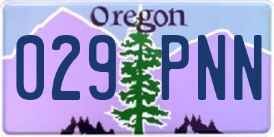 OR license plate 029PNN
