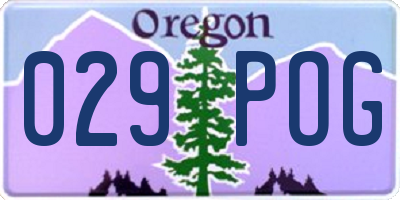 OR license plate 029POG
