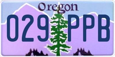OR license plate 029PPB