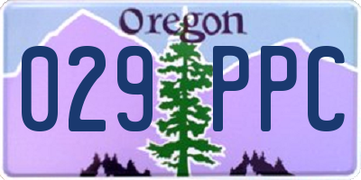 OR license plate 029PPC