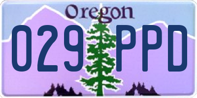 OR license plate 029PPD