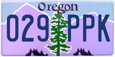 OR license plate 029PPK