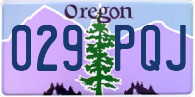 OR license plate 029PQJ