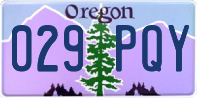 OR license plate 029PQY