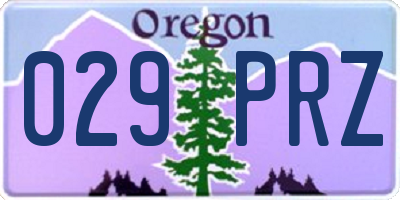 OR license plate 029PRZ