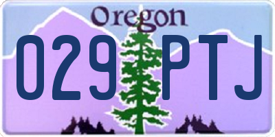 OR license plate 029PTJ