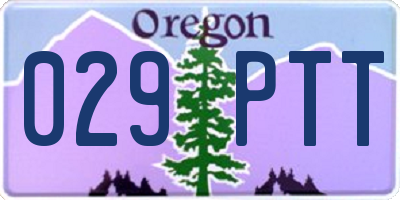 OR license plate 029PTT