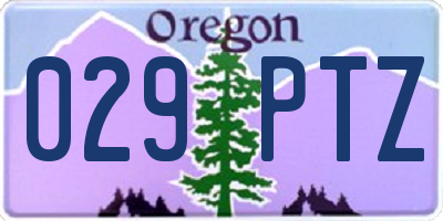 OR license plate 029PTZ