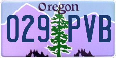 OR license plate 029PVB