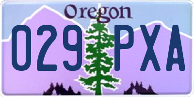 OR license plate 029PXA