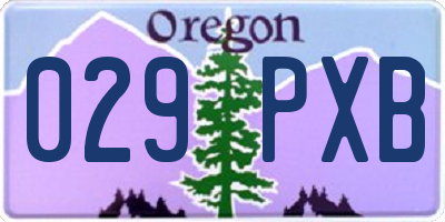 OR license plate 029PXB