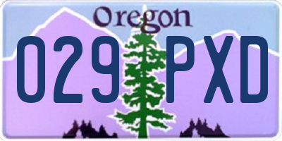 OR license plate 029PXD