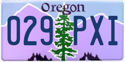 OR license plate 029PXI