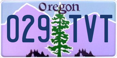 OR license plate 029TVT