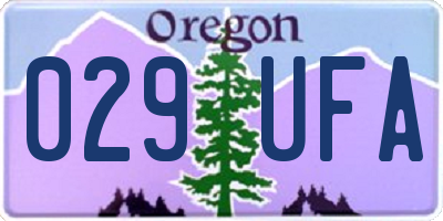 OR license plate 029UFA