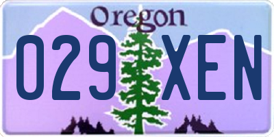 OR license plate 029XEN