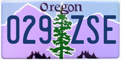 OR license plate 029ZSE