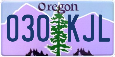 OR license plate 030KJL