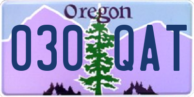 OR license plate 030QAT