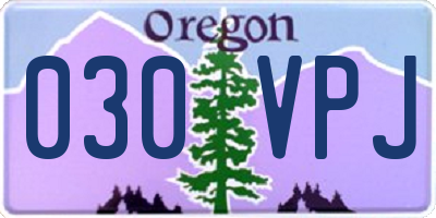 OR license plate 030VPJ