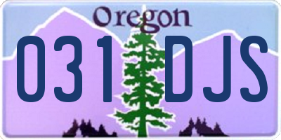 OR license plate 031DJS