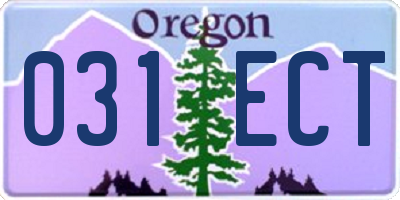 OR license plate 031ECT