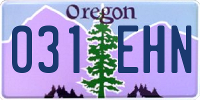 OR license plate 031EHN