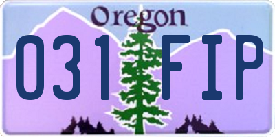 OR license plate 031FIP