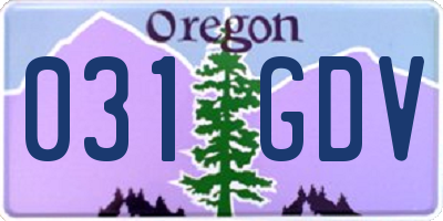 OR license plate 031GDV