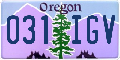 OR license plate 031IGV
