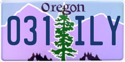 OR license plate 031ILY