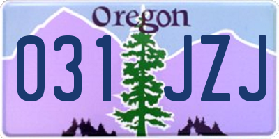 OR license plate 031JZJ