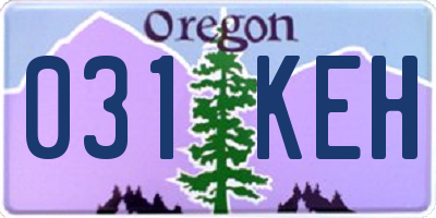 OR license plate 031KEH