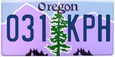 OR license plate 031KPH