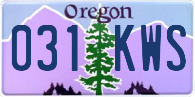 OR license plate 031KWS