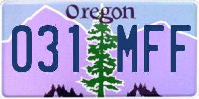 OR license plate 031MFF