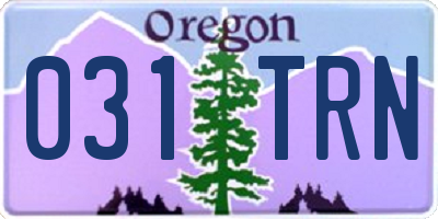 OR license plate 031TRN