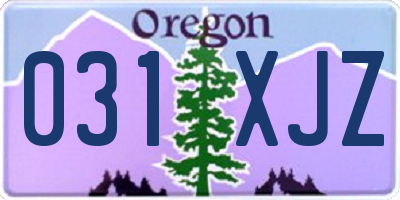 OR license plate 031XJZ
