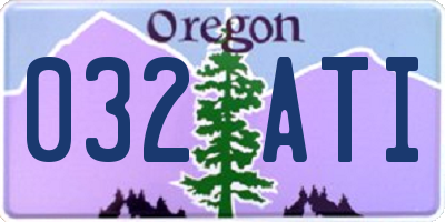 OR license plate 032ATI