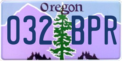 OR license plate 032BPR