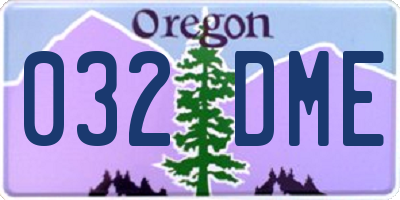 OR license plate 032DME