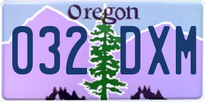 OR license plate 032DXM