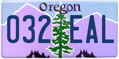 OR license plate 032EAL