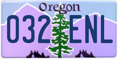 OR license plate 032ENL