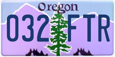 OR license plate 032FTR