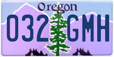OR license plate 032GMH