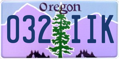 OR license plate 032IIK
