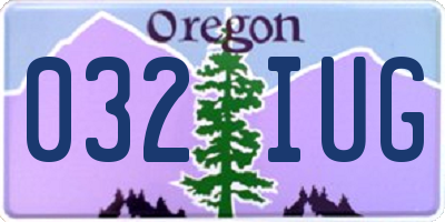 OR license plate 032IUG