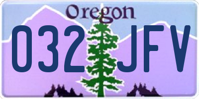 OR license plate 032JFV